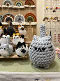 Custom large crochet grumpy cat plushie