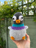 Silly pigeon crochet plushie
