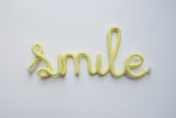 Smile wire word sign wall art